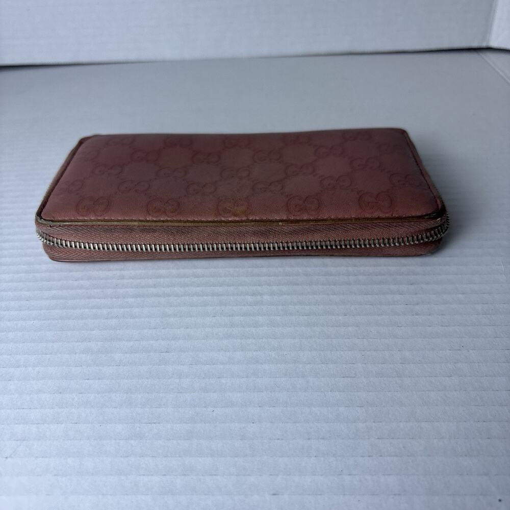 GUCCI Guccissima‎ Leather Zip Around Wallet Pink - Picture 13 of 14